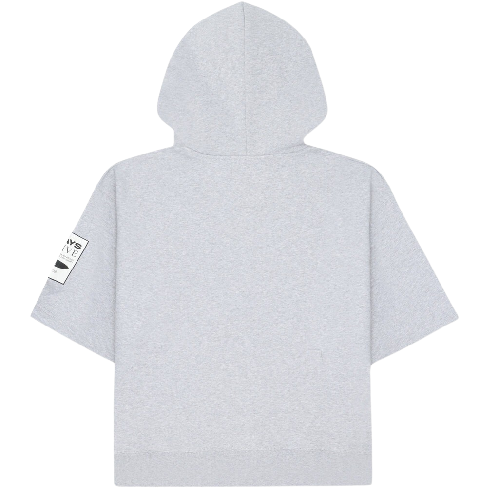 Short sleeve hoodie - Heather Grey